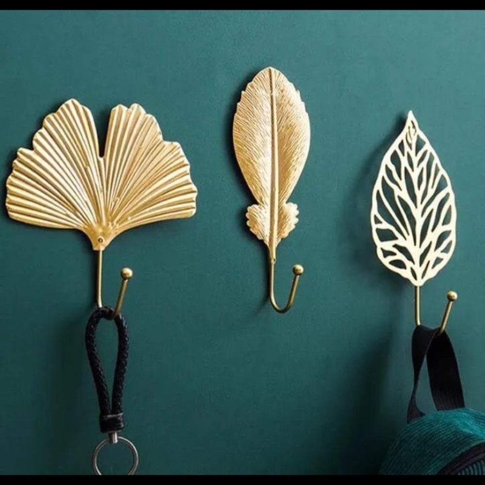 ✨3for$38 New 1 Piece Gingko Leaf Wall Hook | Home Decor Wall Accent Organizing - Picture 7 of 9